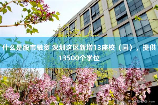 什么是股市融资 深圳这区新增13座校（园），提供13500个学位